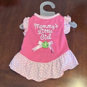 Dog Pink "Mommy's Little Girl" Polka Dot Dog Dress